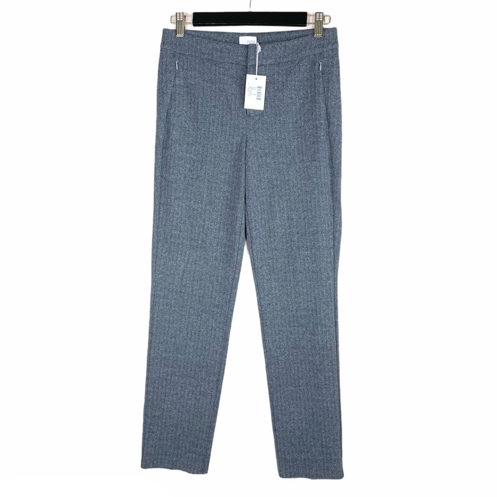 NWT Ecru Lombard Trouser Herringbone Gray